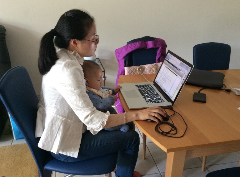 Figure 3. Zhoa's Little Boy helps out